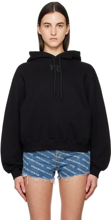 Mikina Alexander Wang Puff Logo Cropped Hoodie Čierna | 4CC3242101, 0