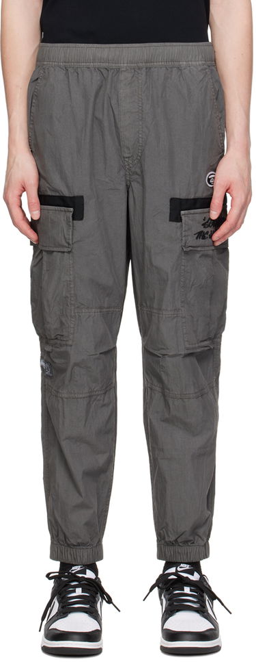 Cargo nohavice AAPE by A Bathing Ape AAPE by A Bathing Ape Embroidered Cargo Pants Šedá | AAPPTMA678XXMBKX, 0