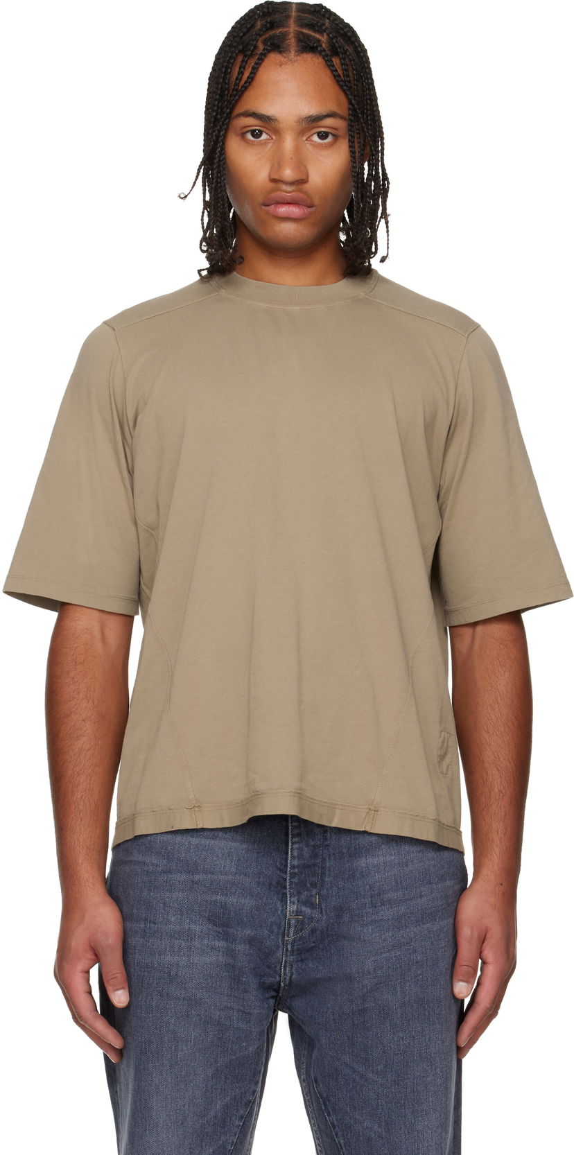 Tričko Rick Owens DRKSHDW Concordians Walrus T-shirt Béžová | DU02E7252 RNP