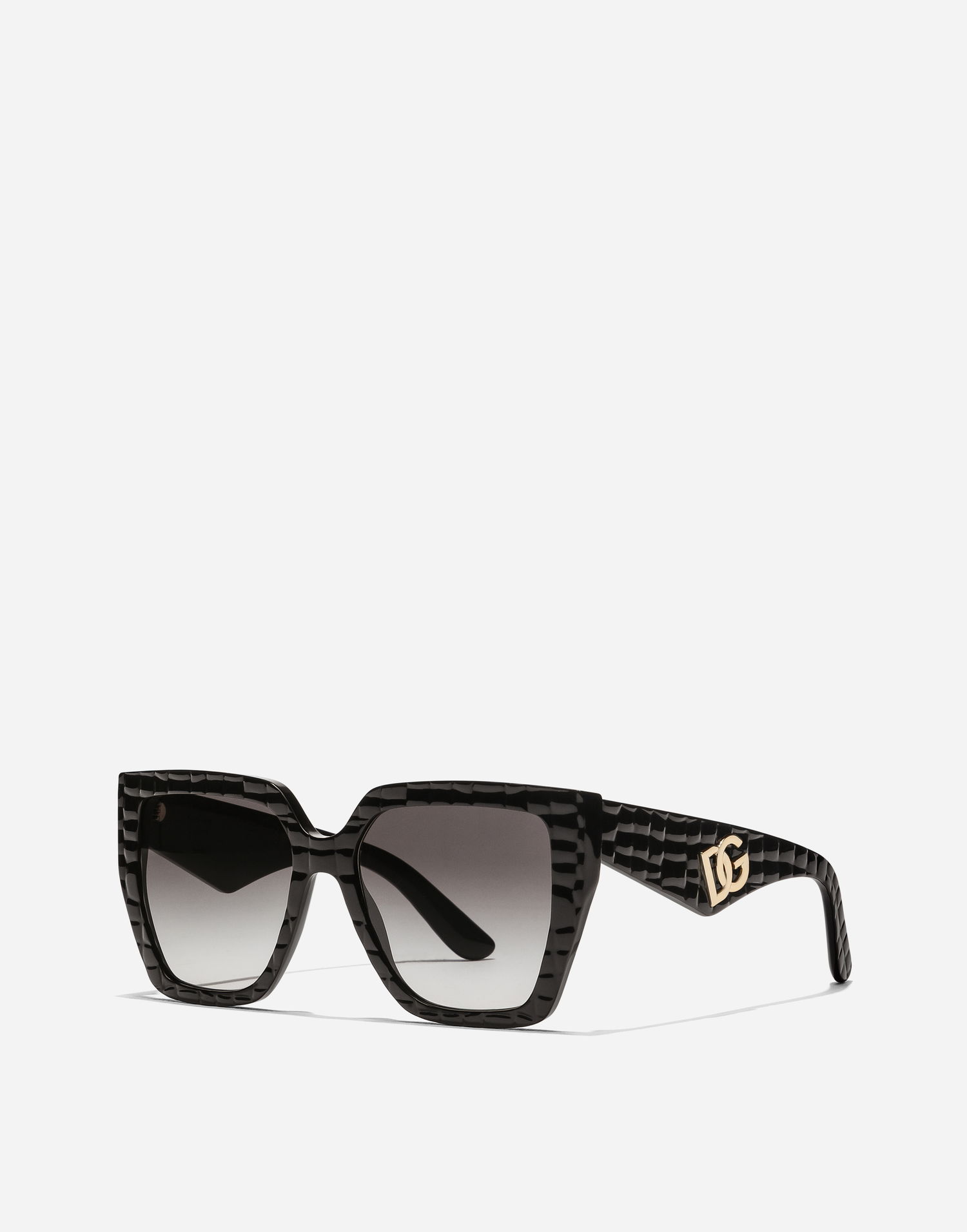 Slnečné okuliare Dolce & Gabbana Crossed Sunglasses Texture Cocco Onesize Čierna | VG4438VP88G9V000, 1