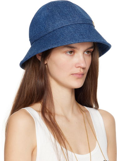 Klobúk CHLOÉ Chloé 'The Chloé' Iconic Denim Bucket Hat Modrá | CHC25SD020GDN, 1