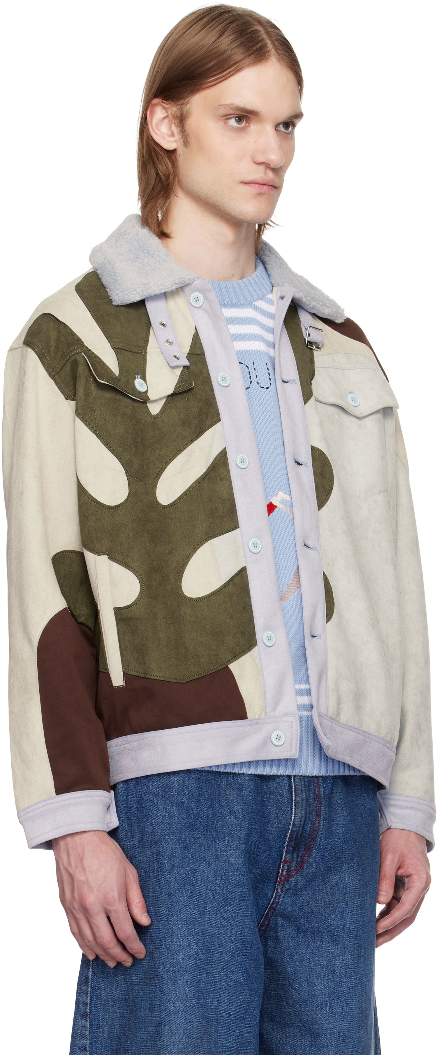 Bunda KidSuper KidSuper Floral Patchwork Suede Jacket Rôznofarebný | SS25-OW-11, 1