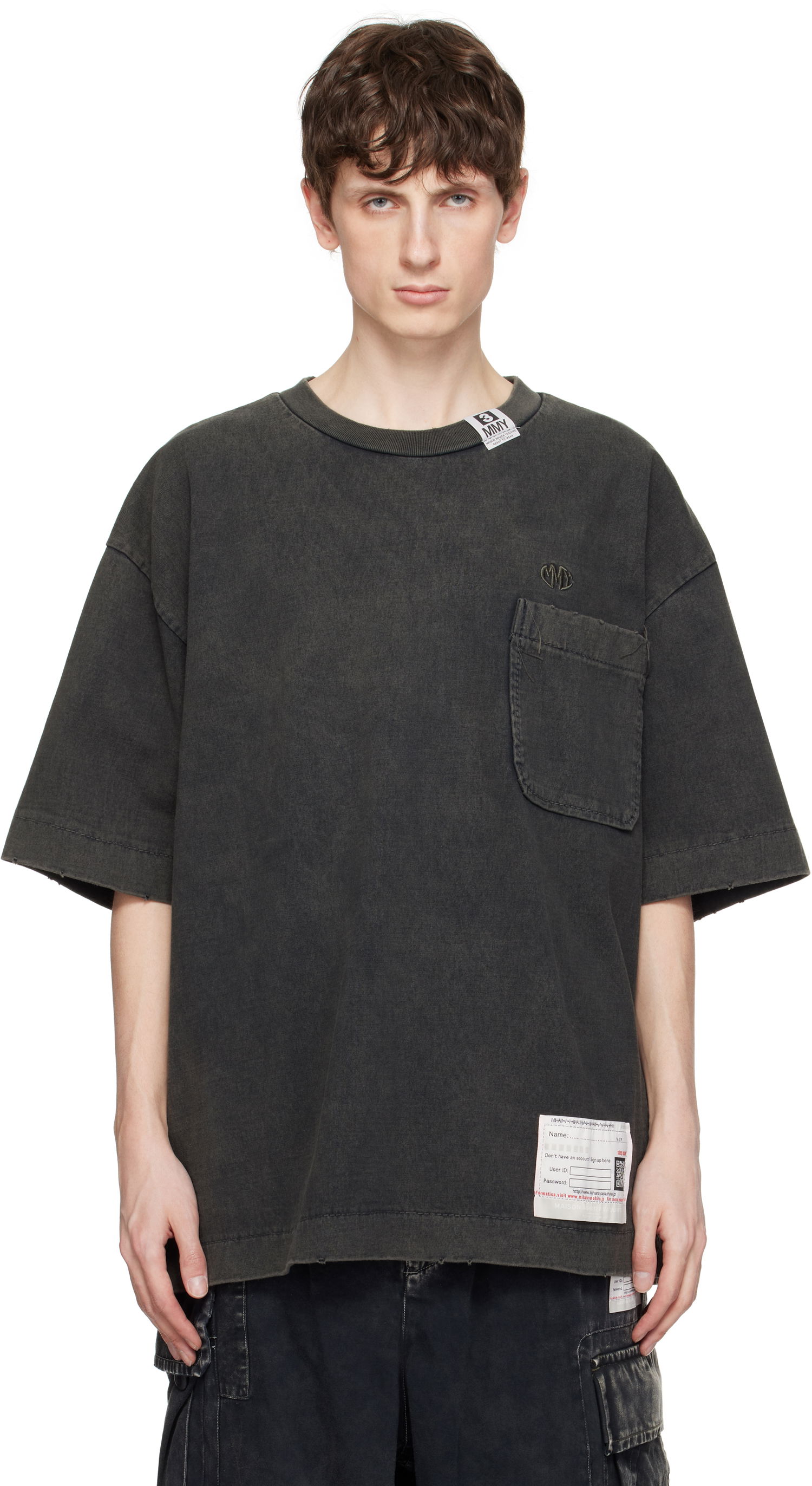 Tričko Maison MIHARA YASUHIRO MIHARA YASUHIRO Amateur Sewn Like T-Shirt Čierna | A14TS601, 0