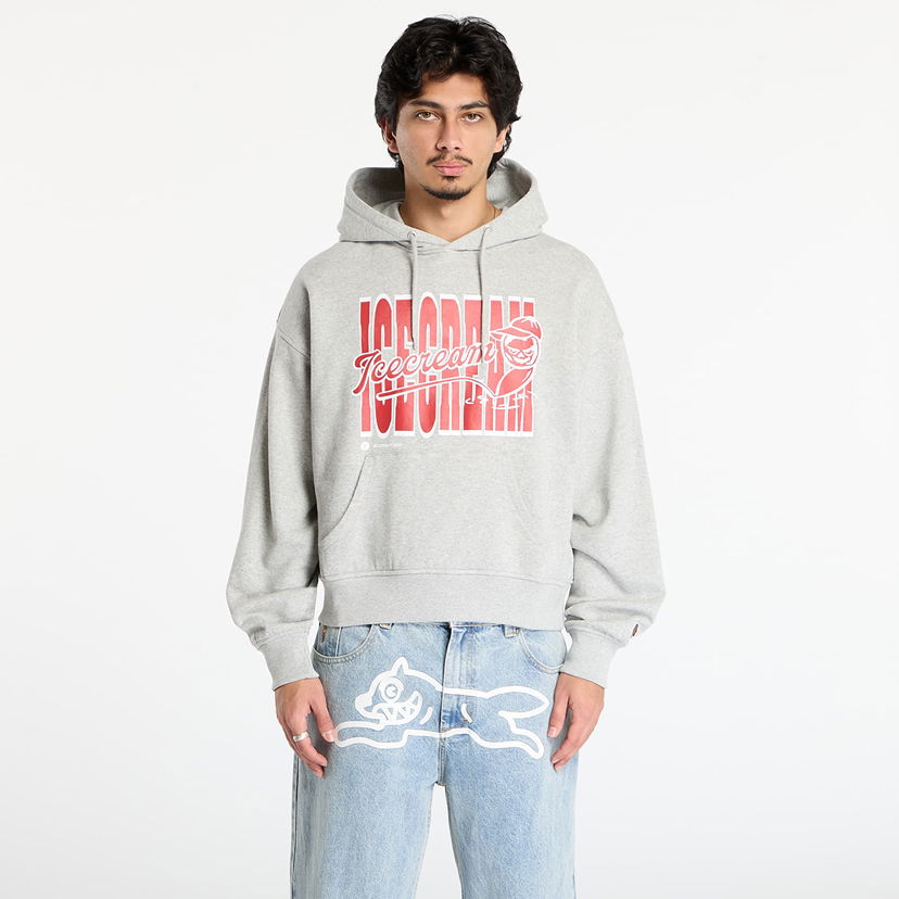 Mikina BILLIONAIRE BOYS CLUB Icecream Cherry Oversized Popover Hood Šedá | IC25424 Heather Grey