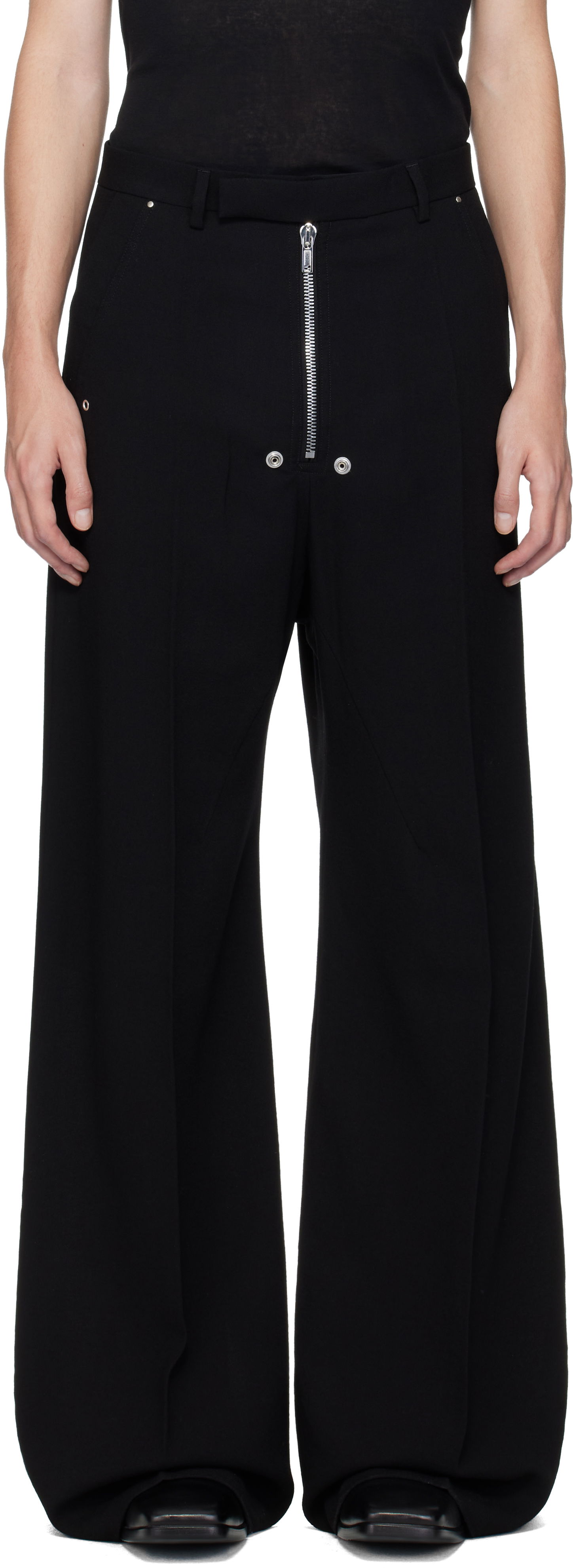 Nohavice Rick Owens Concordians Tailored Wide Belas Trousers Čierna | RU02E1354 WA, 0