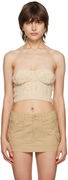 Guizio Cable Knit Strapless Tube Top