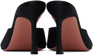 Doplnky Amina Muaddi Amina Muaddi Alexa Slipper 90 Heeled Sandals Čierna | ALEXA SLIPPER SR SATIN, 1