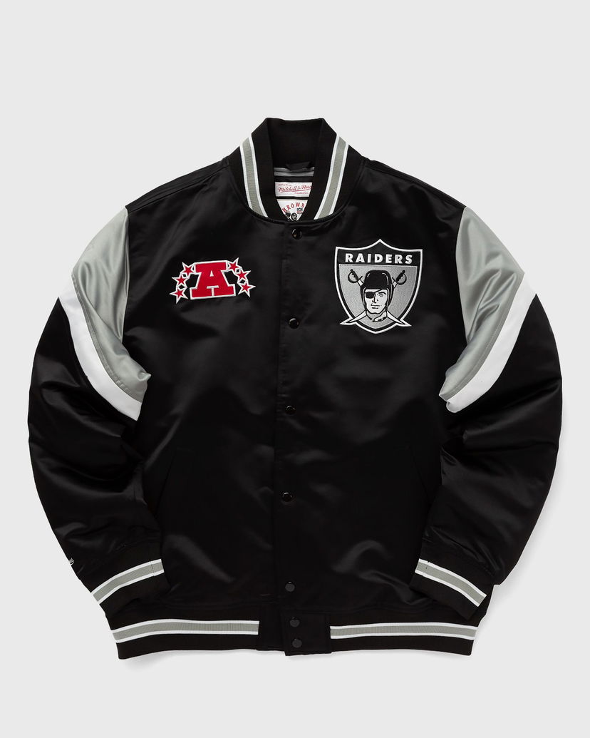 Bomber bunda Mitchell & Ness NFL HEAVYWEIGHT SATIN JACKET LAS VEGAS RAIDERS Čierna | OJBF5516-ORAYYPPPBLCK