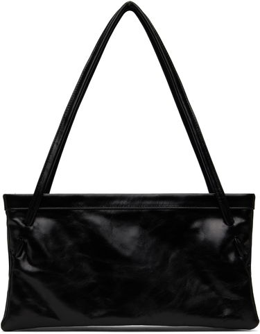 Taška cez rameno BY FAR BY FAR Hannah Creased Leather Shoulder Bag Čierna | MWBSB057CL034BK001PL, 0