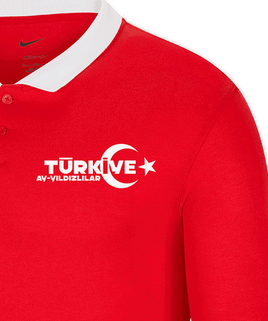 Polo tričko Nike Polo Shirt with White Collar Turkey National Team EC 2024 Červená | tffrcw6933-tffrcw6933, 4