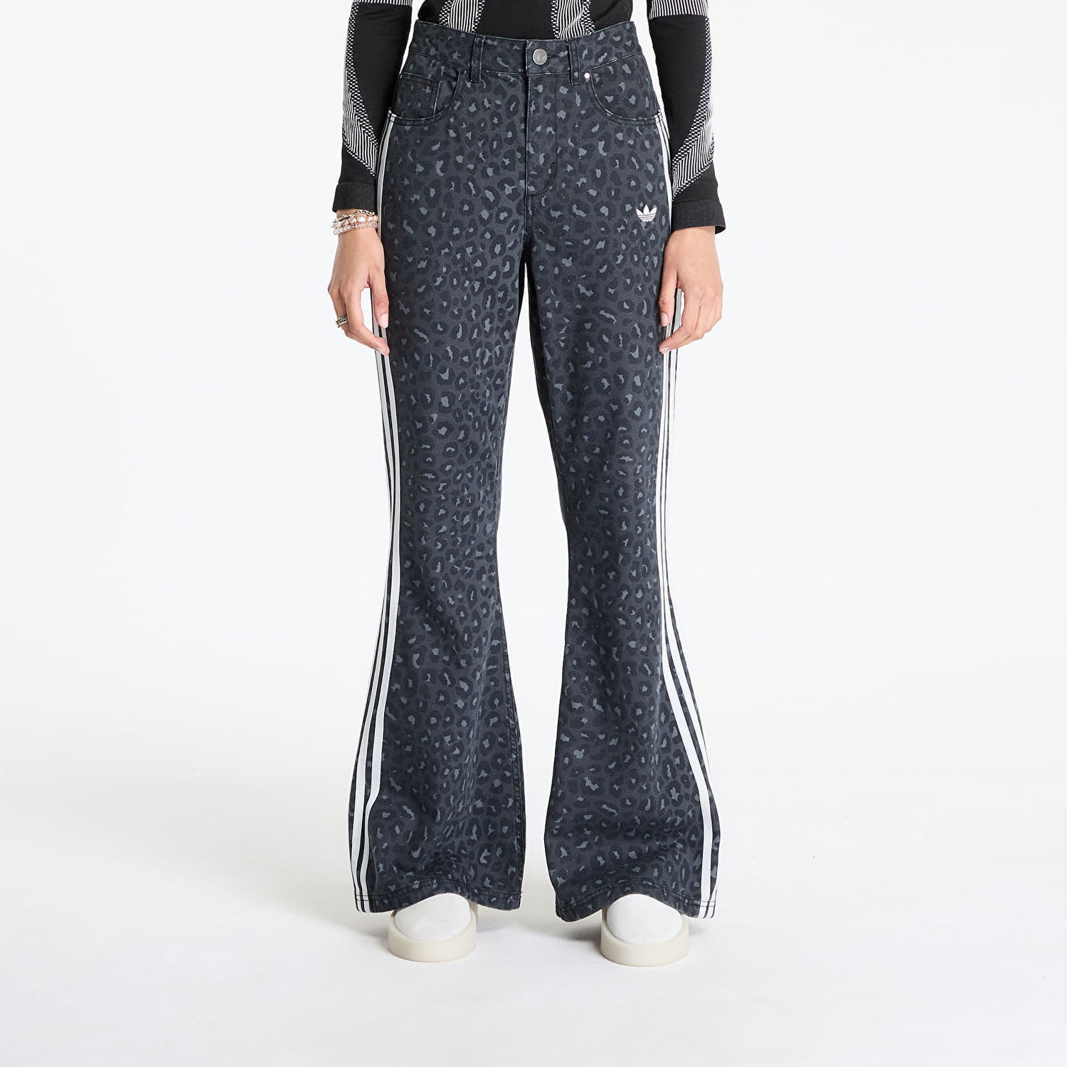 Džínsy adidas Originals Denim Slim WL Flare Pants Čierna | KA2681, 0