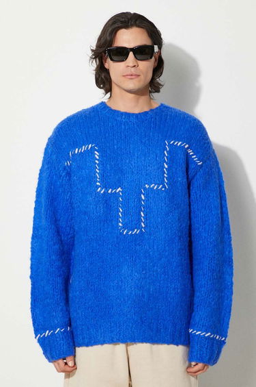 Sveter Marcelo Burlon Sweater Crewneck Modrá | CMHE035F24KNI0054501, 0