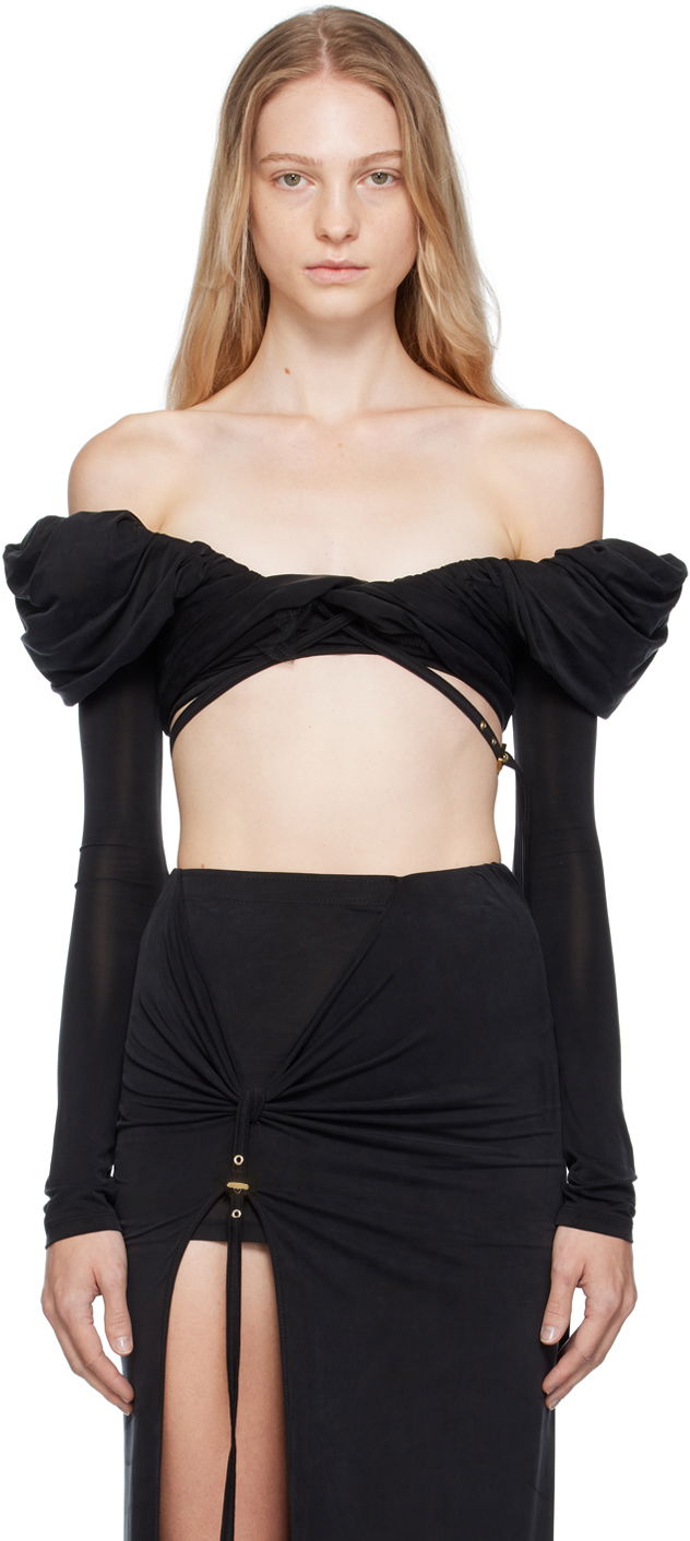 Tričko Jacquemus Le Chouchou 'Le Haut Spalla' Blouse Čierna | 23H233TO072-2307, 0