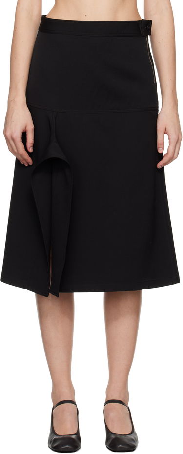 Sukňa LEMAIRE Lemaire Asymmetrical Wrapover Midi Skirt Čierna | SK1043 LF1317, 0