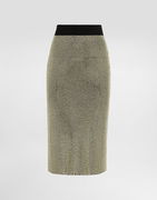 Midi Pencil Skirt In Crystal Mesh