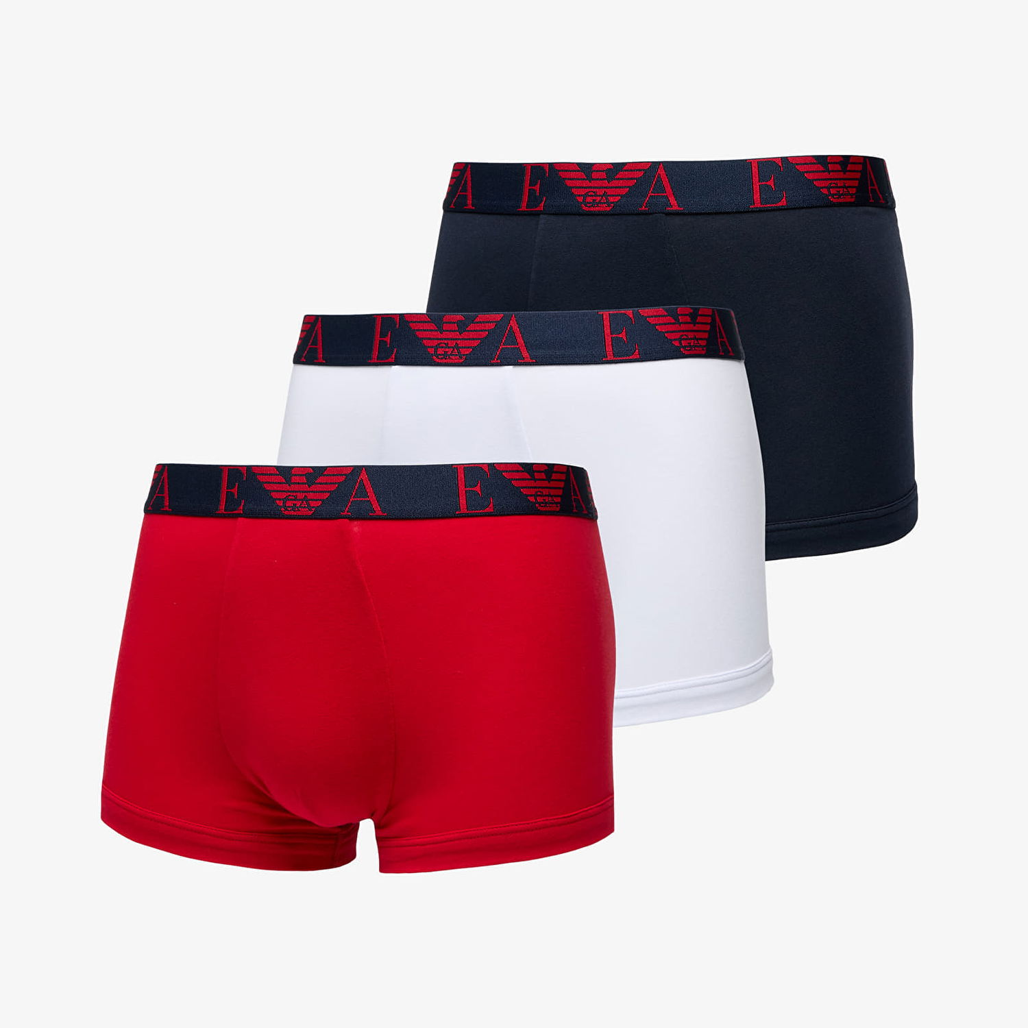 Spodná bielizeň a ponožky Emporio Armani EA7 Men's Knit 3-Pack Tr Marin/ Rosso Lac/ Bian M Rôznofarebný | 111357 4F715 75236, 0