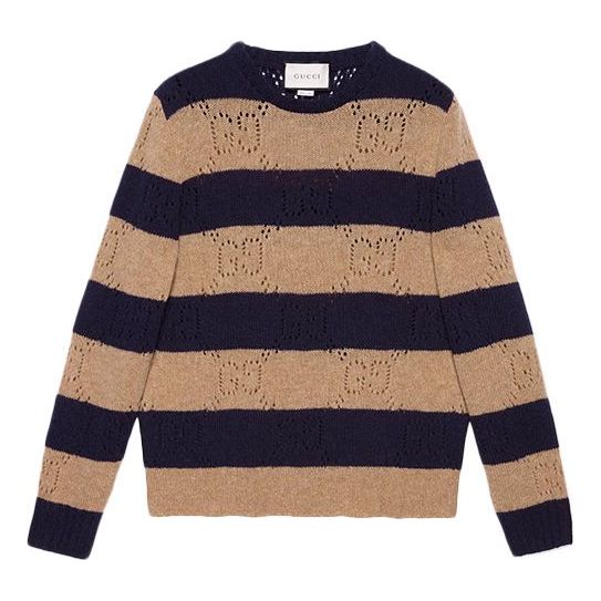 Sveter Gucci Knit Striped Wool Sweater Hnedá | 645293-XKBPH-2420