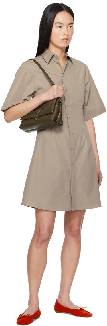 Šaty AMI AMI Paris Short Sleeve Shirt Minidress Béžová | FDR162.CO0076, 3