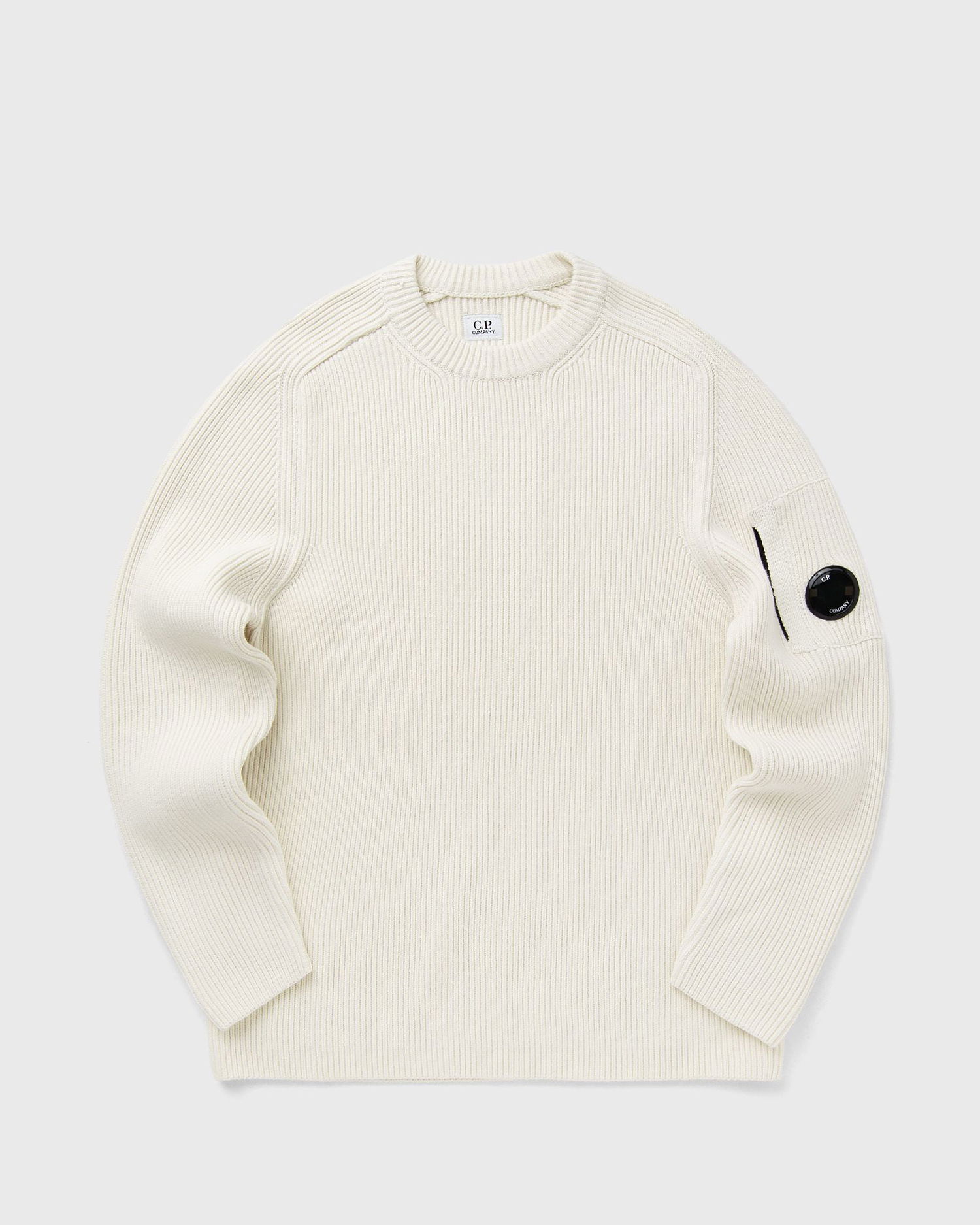 Sveter C.P. Company C.P. Company Crew Neck Knit Sweater Biela | 19CMKN015A006608A-103, 0