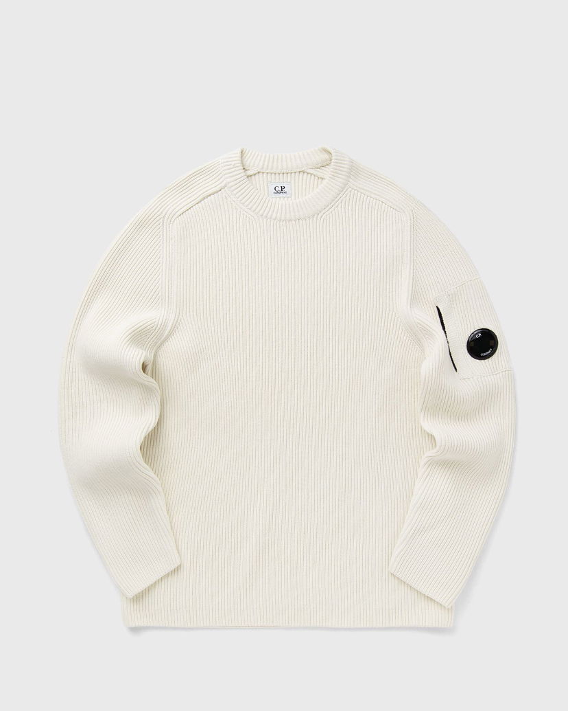 Sveter C.P. Company C.P. Company Crew Neck Knit Sweater Biela | 19CMKN015A006608A-103