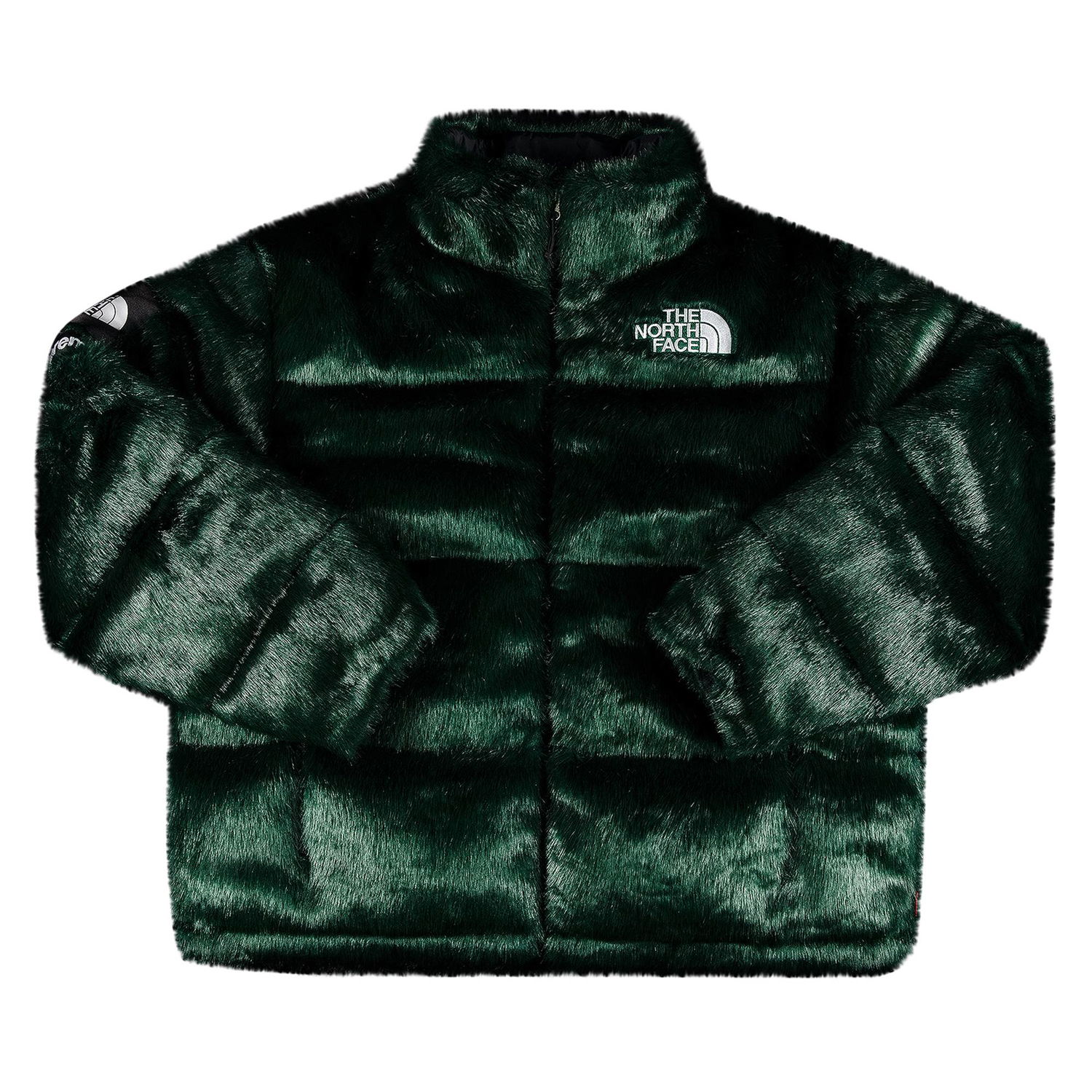 Prešívaná bunda Supreme The North Face x Faux Fur Nuptse Jacket Zelené | FW20J4 GREEN, 1