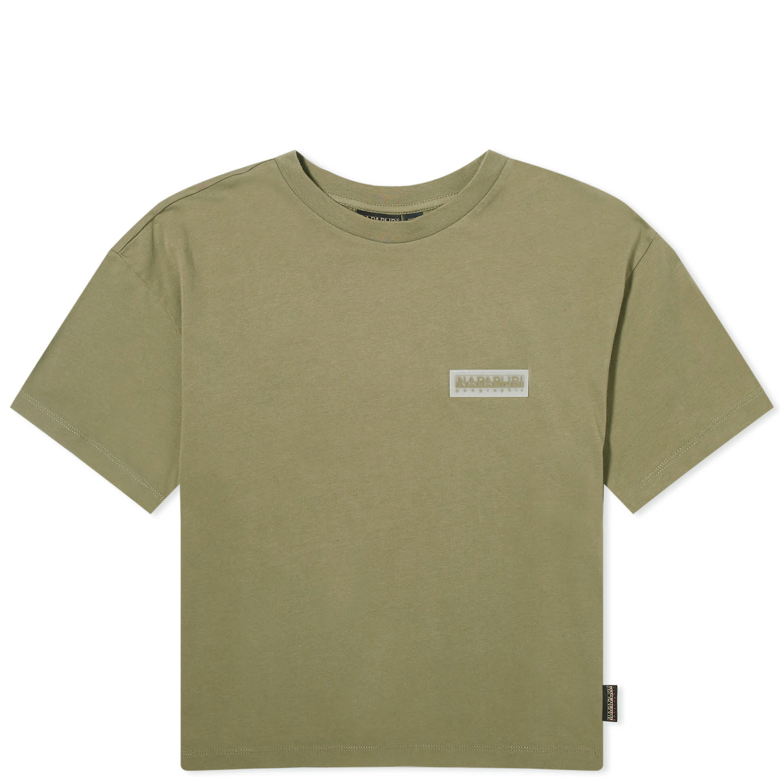 Cropped T-Shirt With Logo Patch