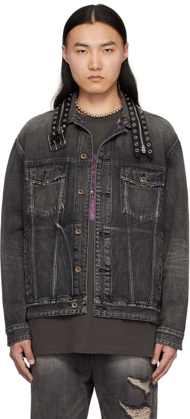 Bunda We11done We11done Belted Collar Denim Jacket Čierna | WD-DJ0-25-315-U-BK, 0