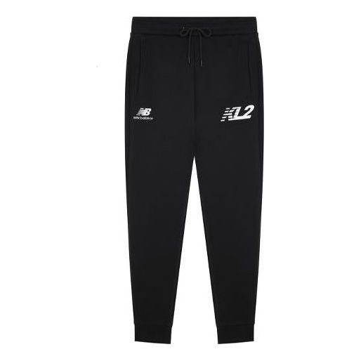 Nohavice New Balance Essentials Stacked Logo Sweatpants Čierna | MP13580-BK