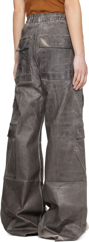Cargo nohavice Rick Owens Rick Owens DRKSHDW Hollywood Double Jumbo Bela Denim Cargo Pants Šedá | DS01E3324 SCF, 2
