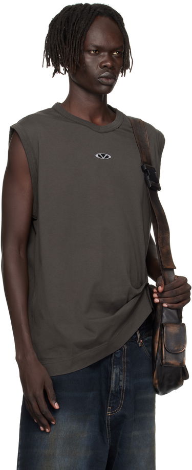 Tielko VETEMENTS Vetements Oval Logo Jersey Tank Top Šedá | UH76TR550C, 1