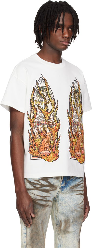 Tričko Who Decides War Who Decides War Flame Glass T-Shirt Biela | 1110030001SE25, 1