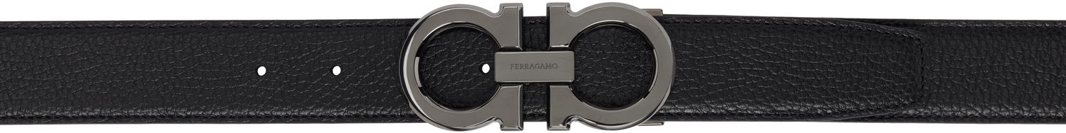 Opasok FERRAGAMO Ferragamo Adjustable Gancini Reversible Belt Čierna | 689134, 0