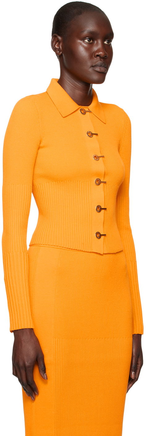 Sveter Dion Lee Gradient Rib Long Sleeve Cardigan Oranžová | A7663R23, 1