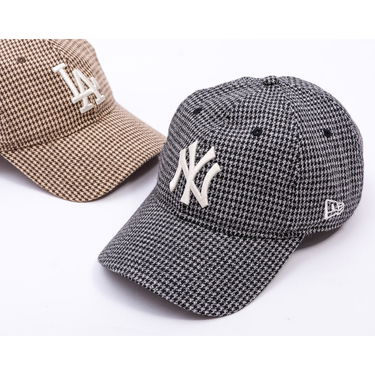 Šiltovka New Era NY Yankees MLB Houndstooth 9TWENTY Adjustable Hat Čierna | 60691222, 5