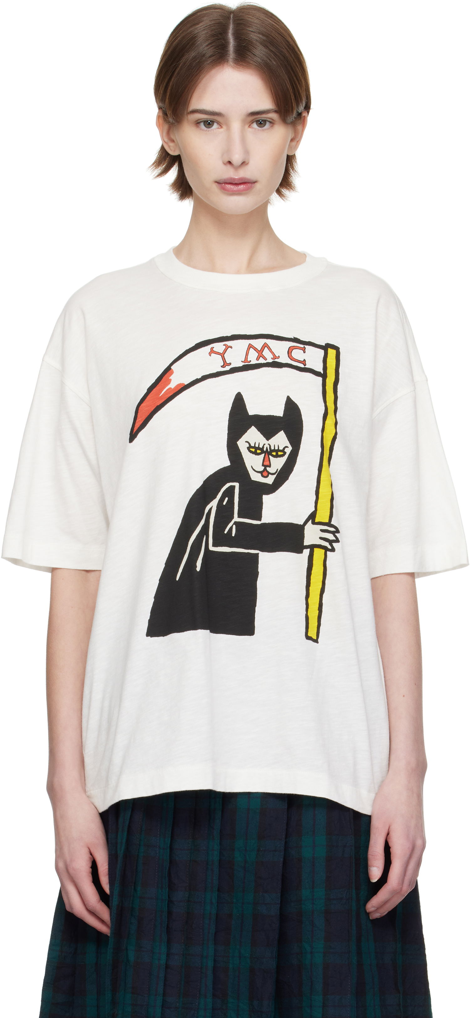 Tričko YMC YMC Triple Vixen Graphic T-Shirt Biela | Q6XMF, 0