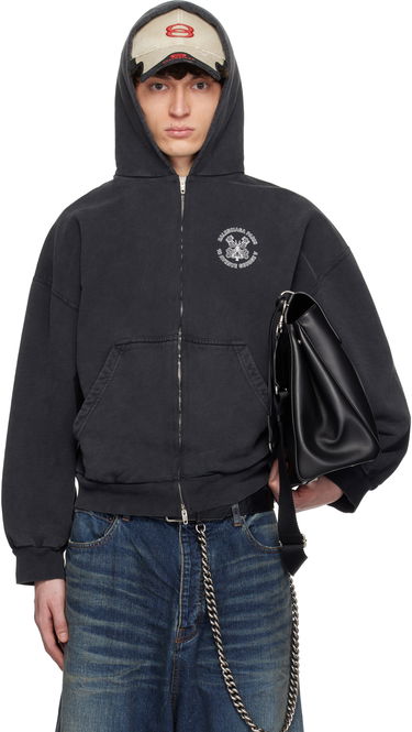 Mikina Balenciaga Balenciaga Key Crest Archetype Zip-Up Hoodie Čierna | 803264TRVU4, 0