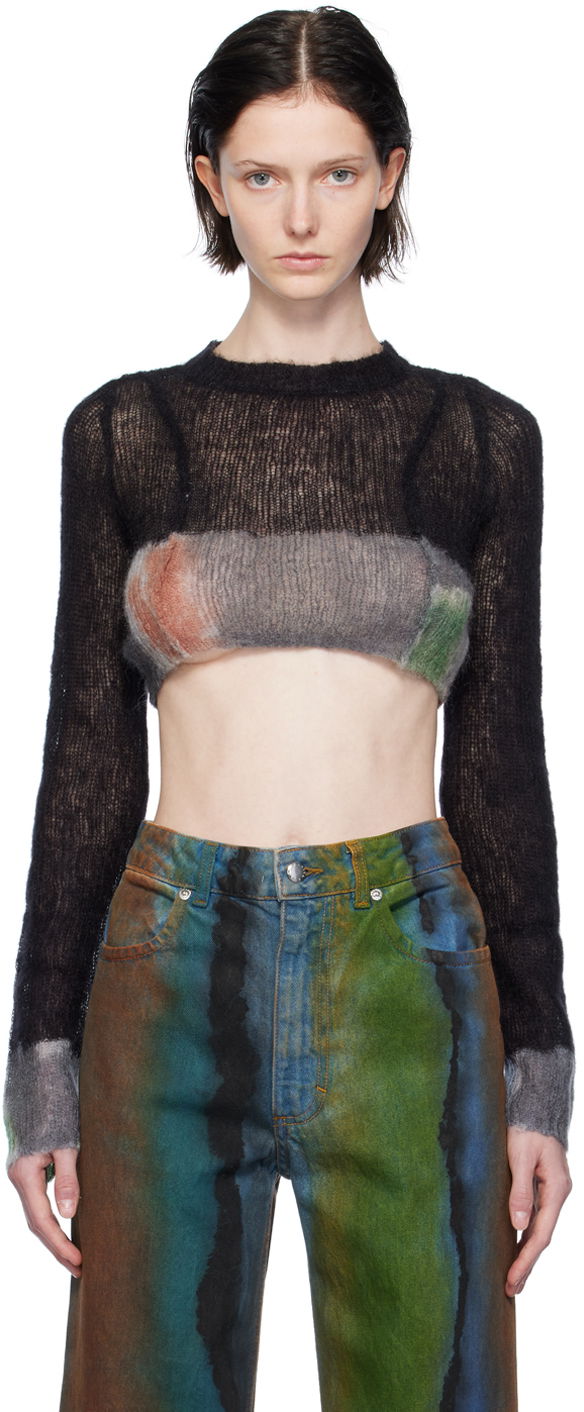Sveter Eckhaus Latta Composition Sweater Hnedá | 8037-EL-AW23-I -, 0