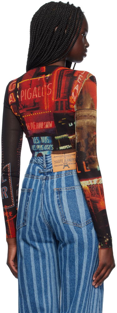Crop Top Jean Paul Gaultier Gaultier 'The Pigalle Crop' Long Sleeve T-Shirt Rôznofarebný | 24/30-F-TO205-T552-00301550, 2