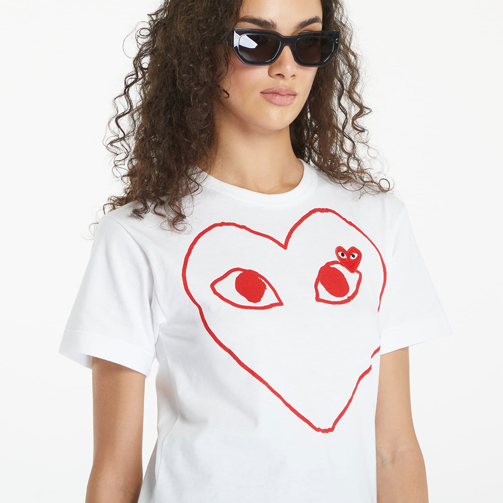 PLAY Heart Logo Short Sleeve Tee UNISEX White