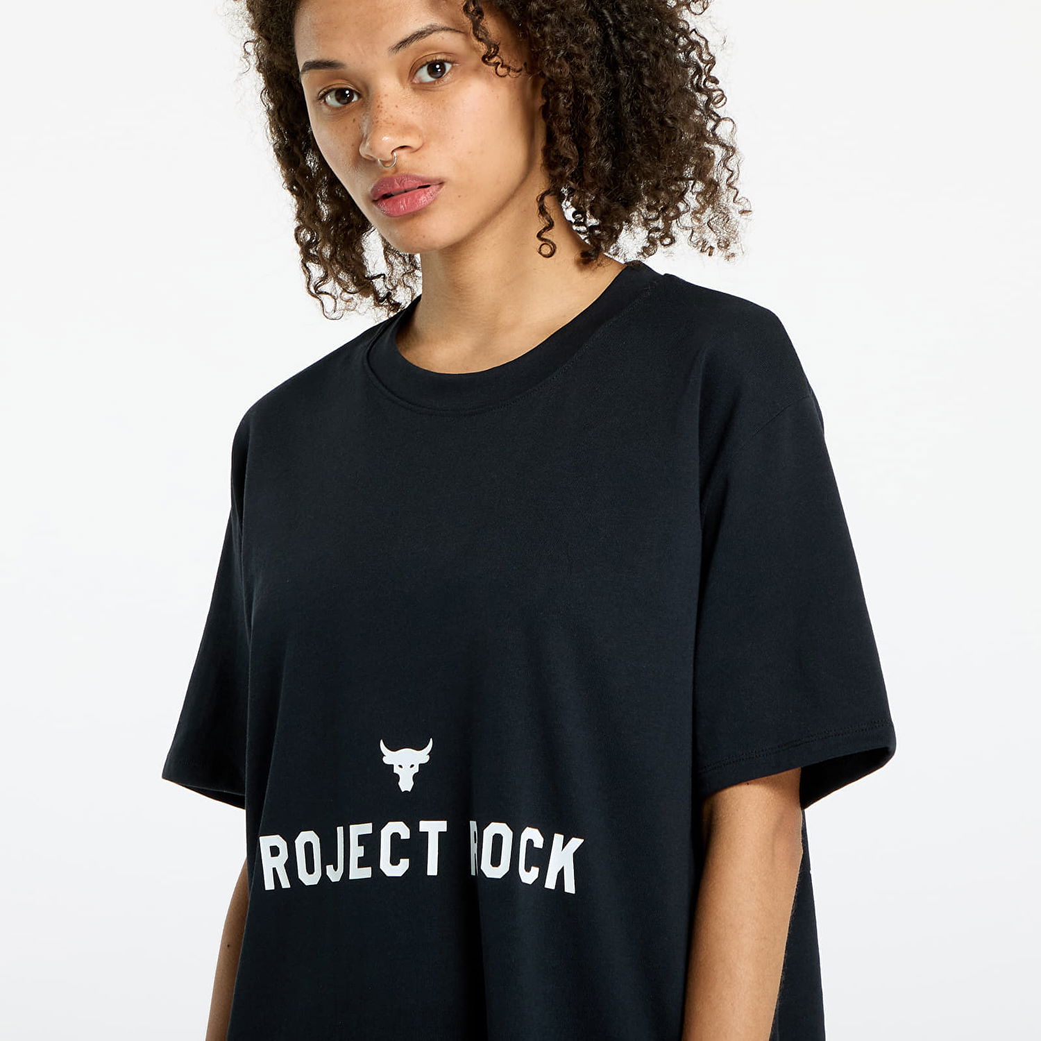 Tričko Under Armour Project Rock Campus Q3 T-Shirt Black/ White Čierna | 1386440-001, 1