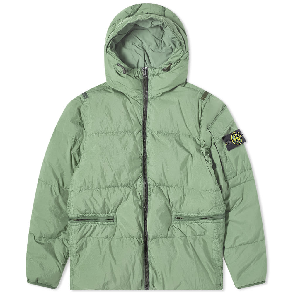 Prešívaná bunda Stone Island Crinkle Reps Down Jacket Zelené | 771540223-V0055, 0