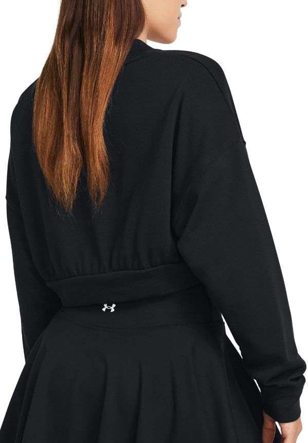Mikina Under Armour Rival Terry Oversized Cropped V-Neck Sweatshirt Čierna | 1382738-001, 1