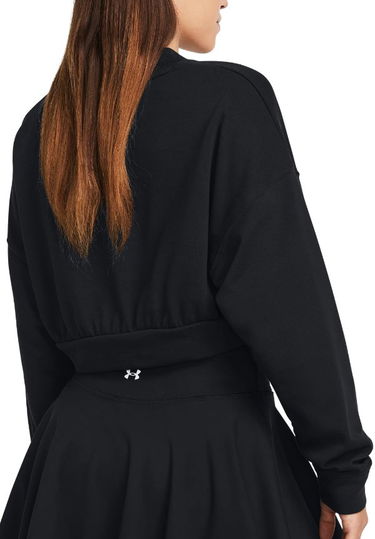 Mikina Under Armour Rival Terry Oversized Cropped V-Neck Sweatshirt Čierna | 1382738-001, 1