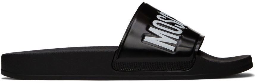 Tenisky a topánky Moschino Logo Pool Slides Čierna | MB28022G1E G10, 0