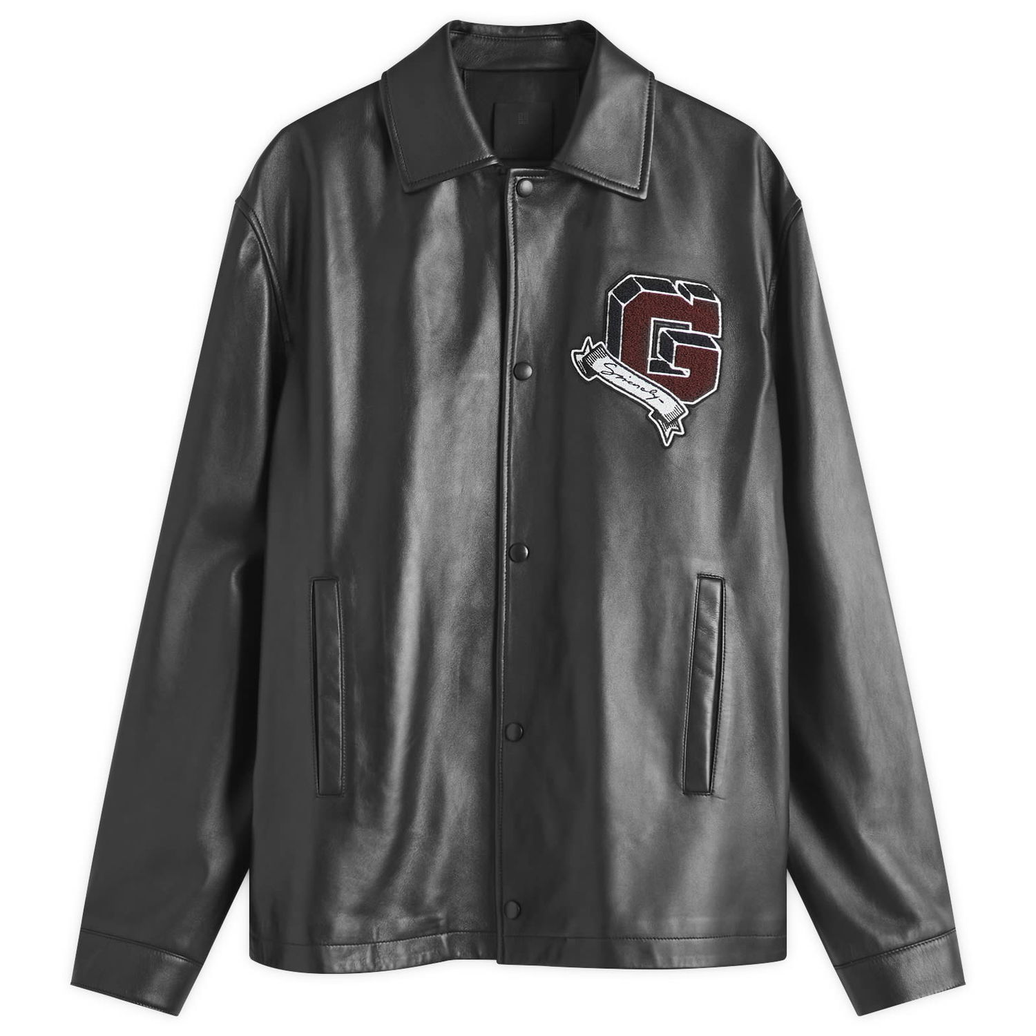 Bomber bunda Givenchy Givenchy Leather Coach Jacket, Size Medium Čierna | BM011V61KP-001, 1