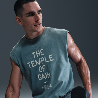 Tielko Nike Nike Sleeveless T-Shirt "The Temple Of Gain" Modrá | HJ3687-006, 3