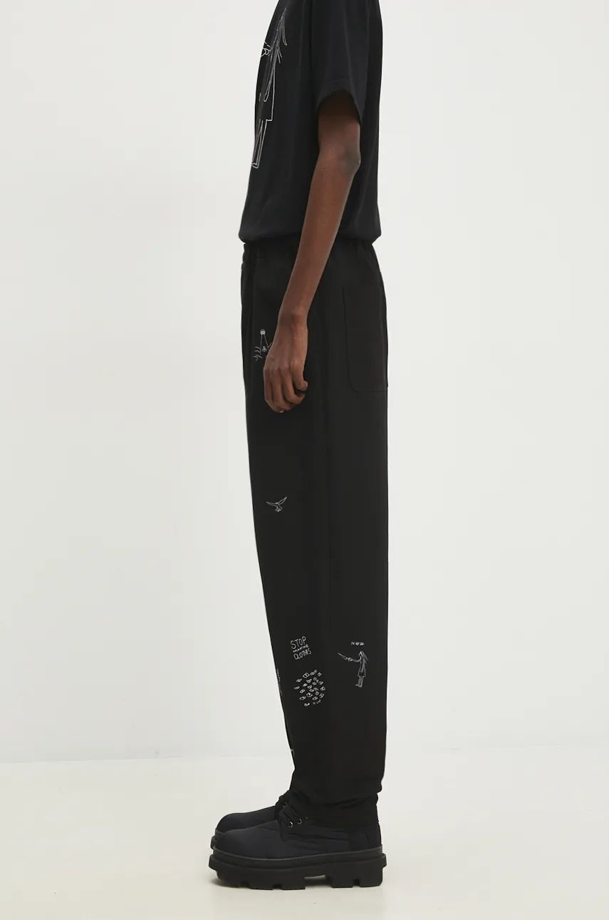 Nohavice UNDERCOVER Straight Leg Trousers Čierna | UC2D4505.2, 1