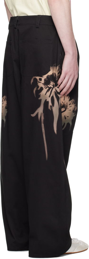 Nohavice Collina Strada Collina Strada Catchfly Pleated Printed Trousers Čierna | XX6042-B, 2