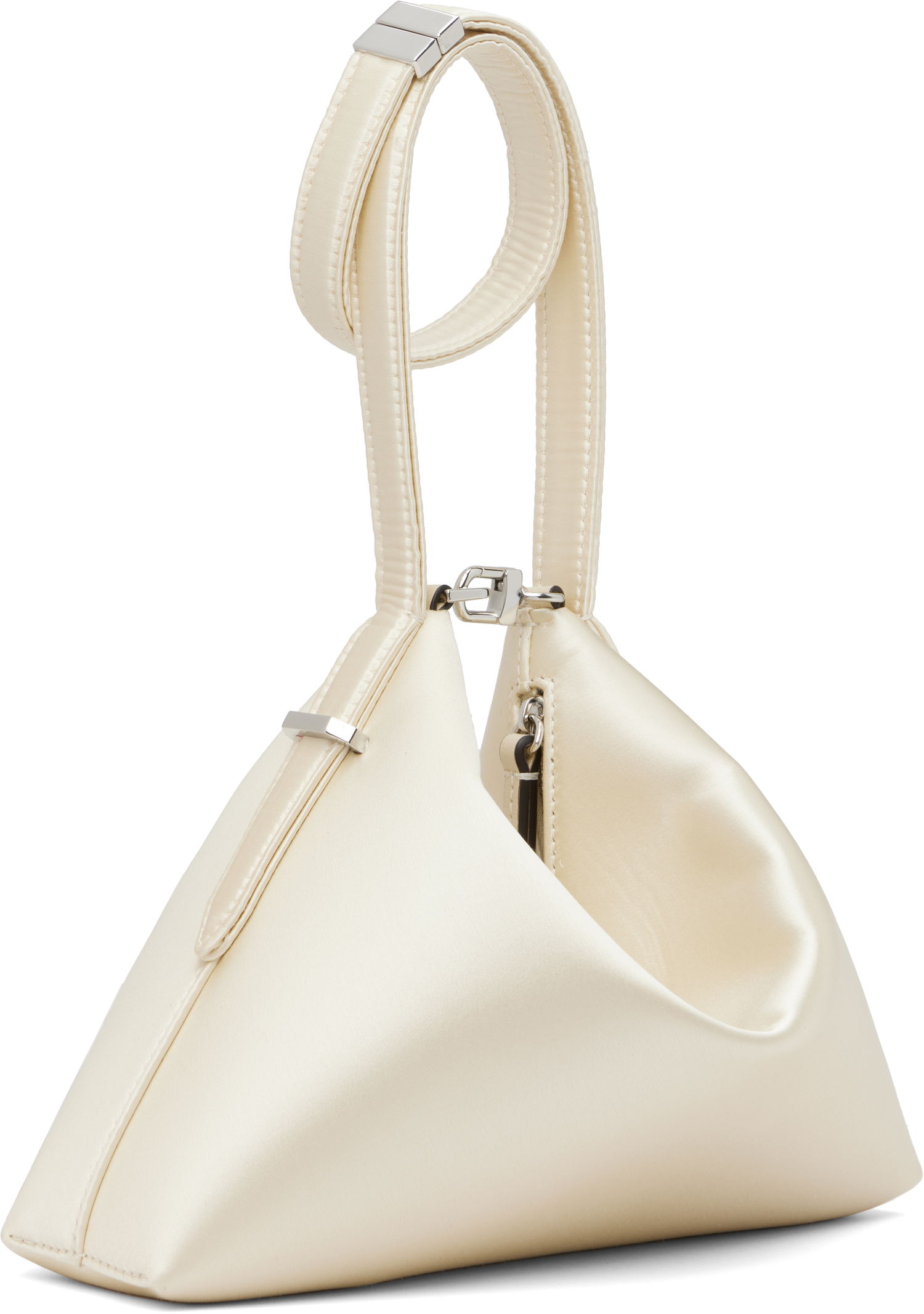 Kabelka TOTEME TOTEME Bevel Satin Wristlet Clutch Biela | 253-WAL0090-FB0227, 1