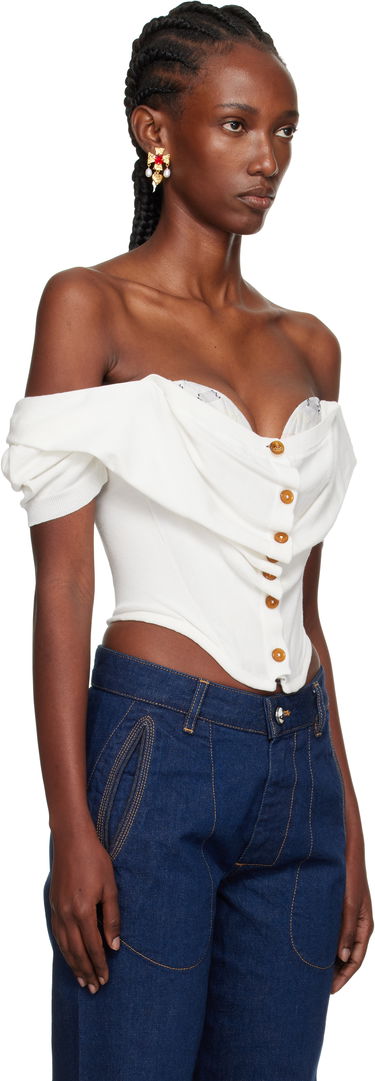 Sveter Vivienne Westwood Vivienne Westwood Bea Corset Cardigan Biela | 18030063-Y003F-, 1